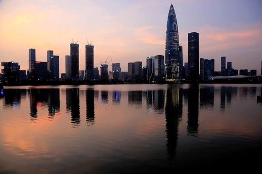深圳人才公園傍晚風(fēng)光