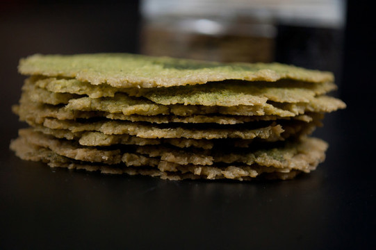 抹茶餅干薄片