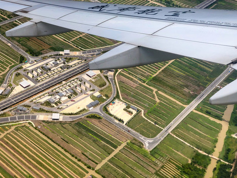 萬米高空飛機上航拍大地