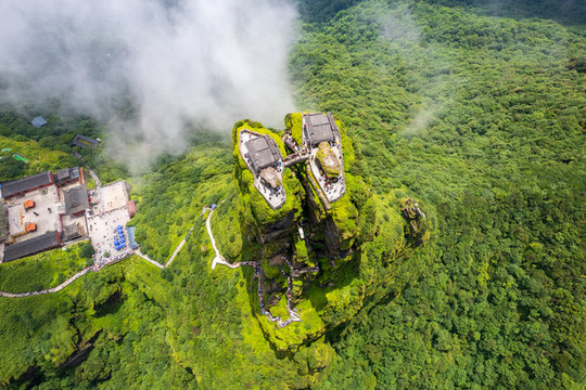 航拍貴州銅仁梵凈山