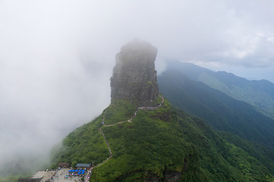 航拍貴州銅仁梵凈山