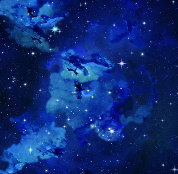 蓝色星云星空黑洞彗星火星图