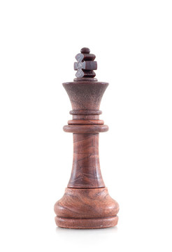白背景上一枚國(guó)際象棋國(guó)王棋子