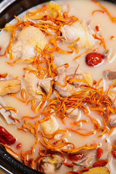 蟲(chóng)草花燉雞湯