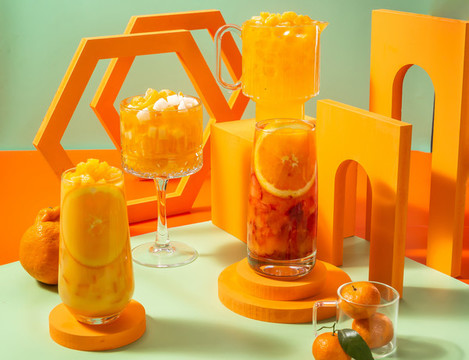 橙子飲品組合