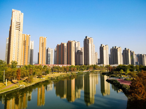 航拍漳州角美城市風(fēng)光