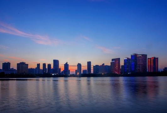 江蘇省淮安市水渡口金融中心夜景