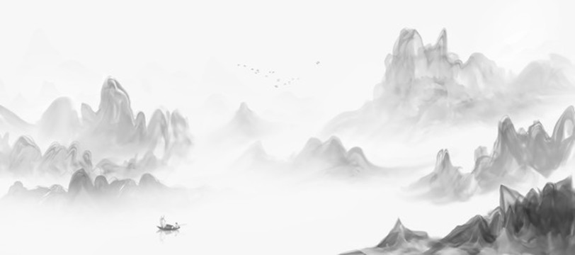 新中式水墨山水畫(huà)