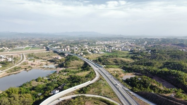 梅州高速公路航拍