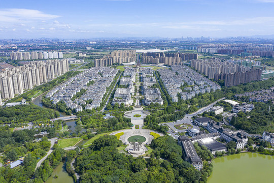 杭州天都城航拍全景