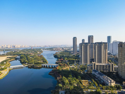 航拍廈門集美新城園博苑