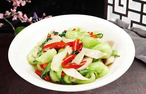 杏鮑菇炒油菜