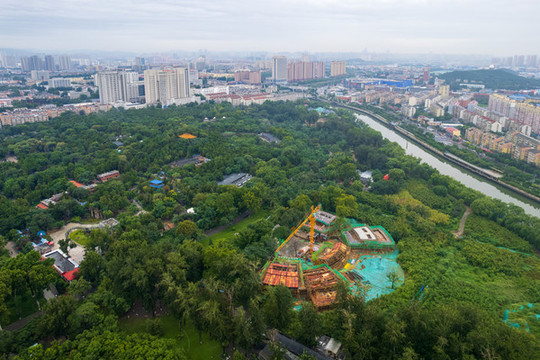 航拍濟(jì)南小清河