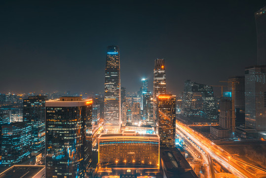 北京國(guó)貿(mào)城市夜景風(fēng)光
