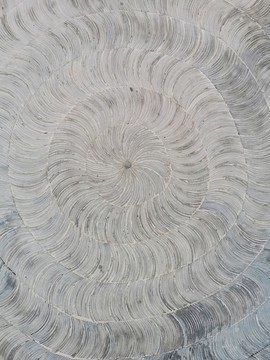 青瓦圓形拼花