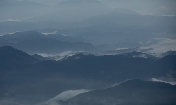 崇義上堡萬長山茶園云海