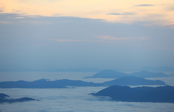 崇義上堡萬長山茶園云海