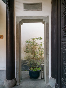 江南園林石門(mén)框
