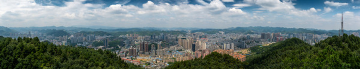 貴州遵義城市全景圖