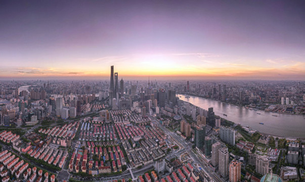 航拍陸家嘴地標(biāo)風(fēng)光