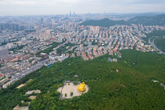 航拍濟南城市風光