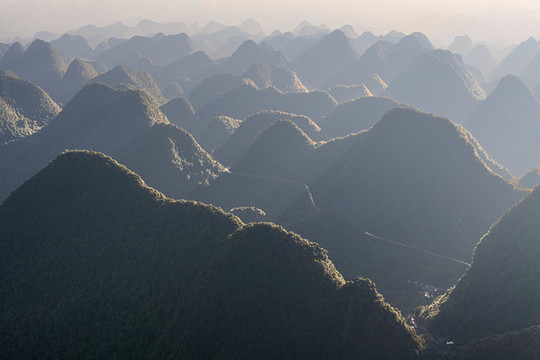 貴州十萬大山日落