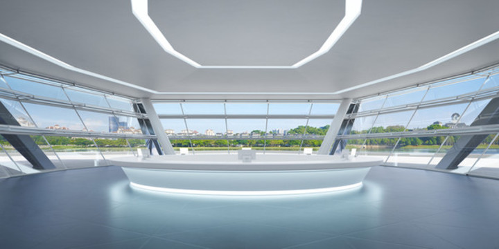 金屬現(xiàn)代風(fēng)建筑場景裝修室內(nèi)圖