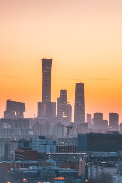 北京日出城市風光