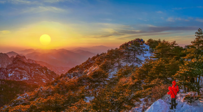 黃山夕照