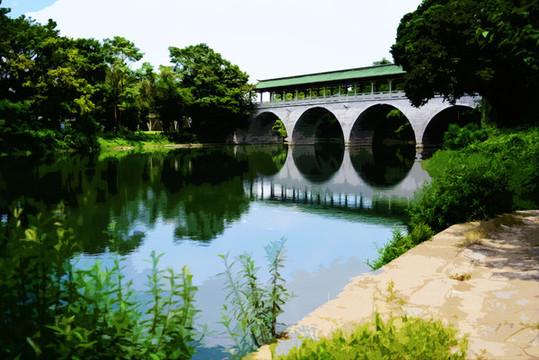 桂林七星公園花橋