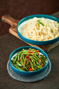 扁豆絲拌面