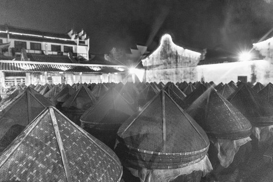 靜謐古鎮(zhèn)夜景