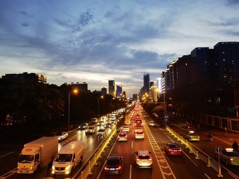 都市夜景攝影圖