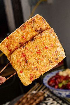蒜蓉烤豆腐片