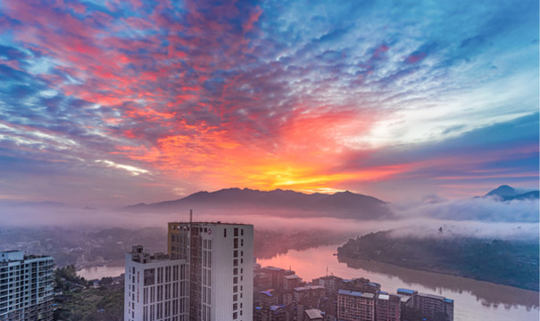 渠江朝霞