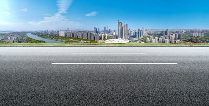 道路地面和城市景觀