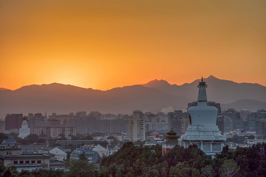 北海公園夕照