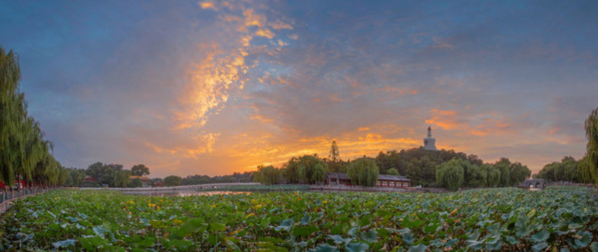 北海公園夕照