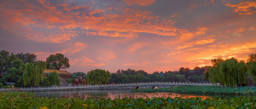 北海公園夕照
