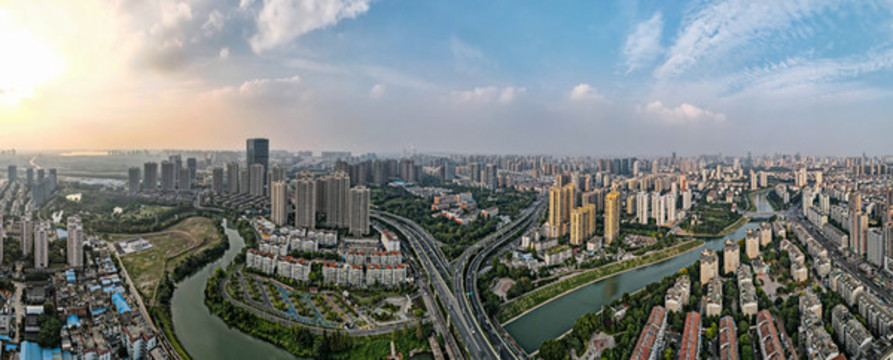 合肥四里河立交橋航拍全景