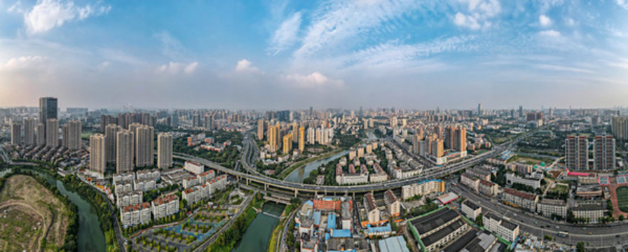 合肥四里河立交橋航拍全景