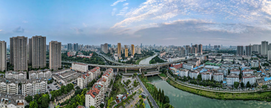 合肥四里河立交橋航拍全景