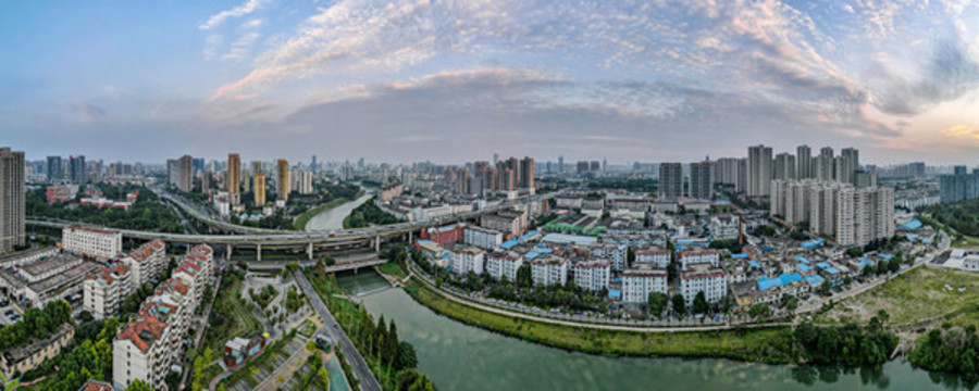 合肥四里河立交橋航拍全景