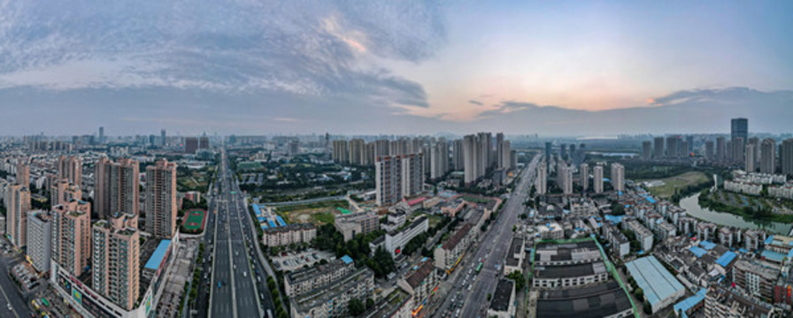 合肥四里河立交橋航拍全景