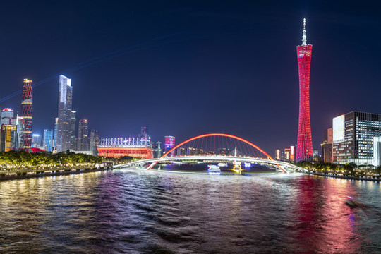 廣州城市天際線廣州塔夜景
