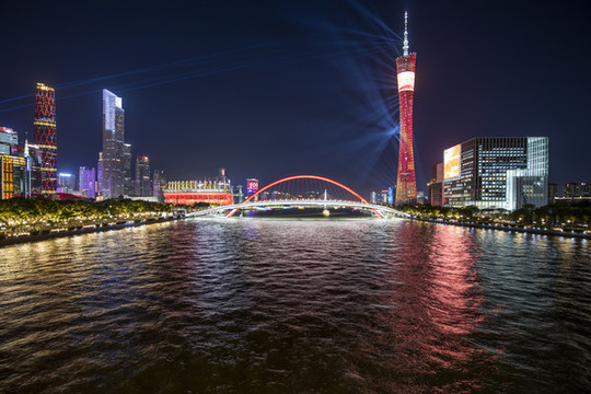 廣州珠江新城廣州塔城市夜景