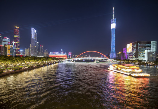 廣州珠江新城廣州塔城市夜景