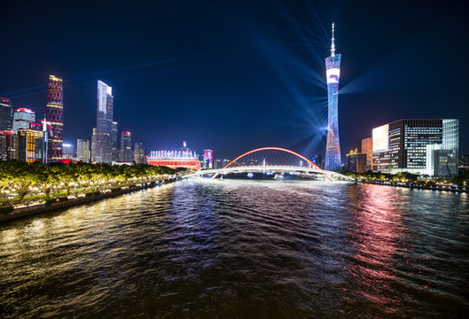 廣州珠江新城廣州塔城市夜景