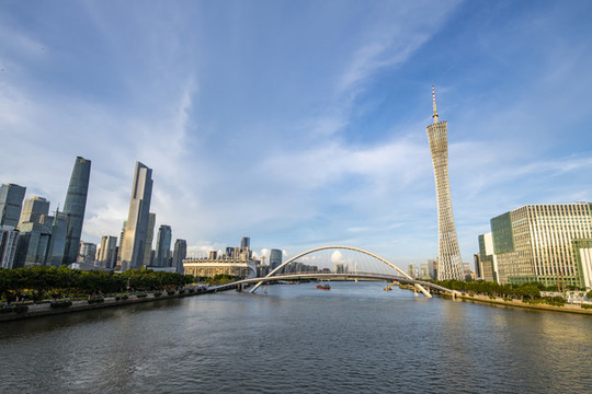 廣州地標(biāo)城市天際線風(fēng)光