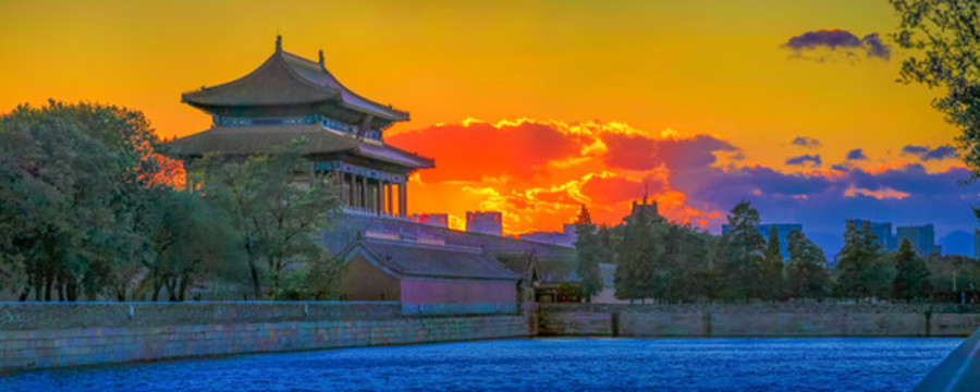 故宮神武門夕照